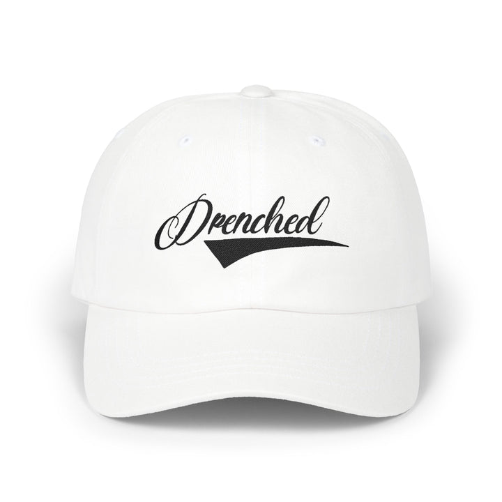 Drenched Script Dad Cap — Embroidered Vintage Baseball Hat