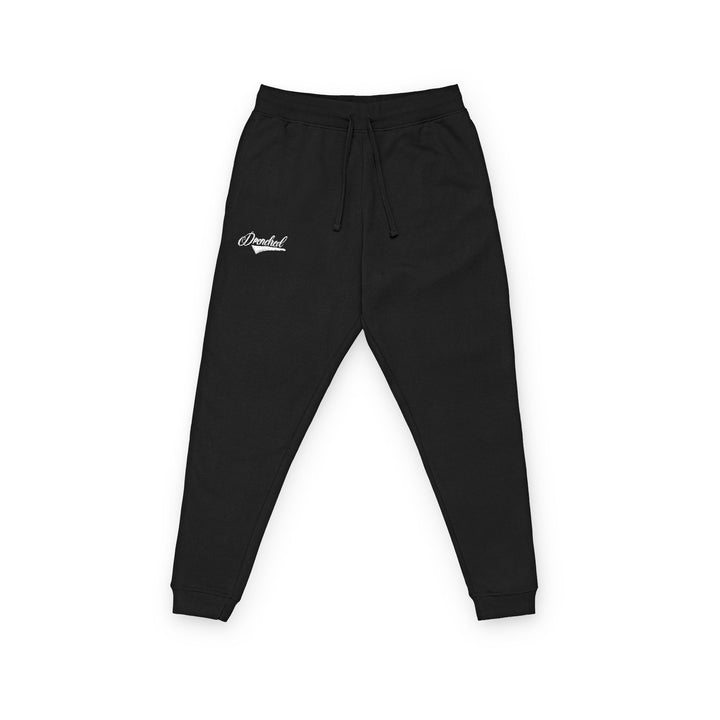 Embroidered Minimal Logo Joggers — Black Fleece Casual Pants