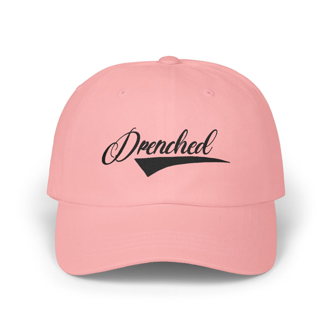 Drenched Script Dad Cap — Embroidered Vintage Baseball Hat